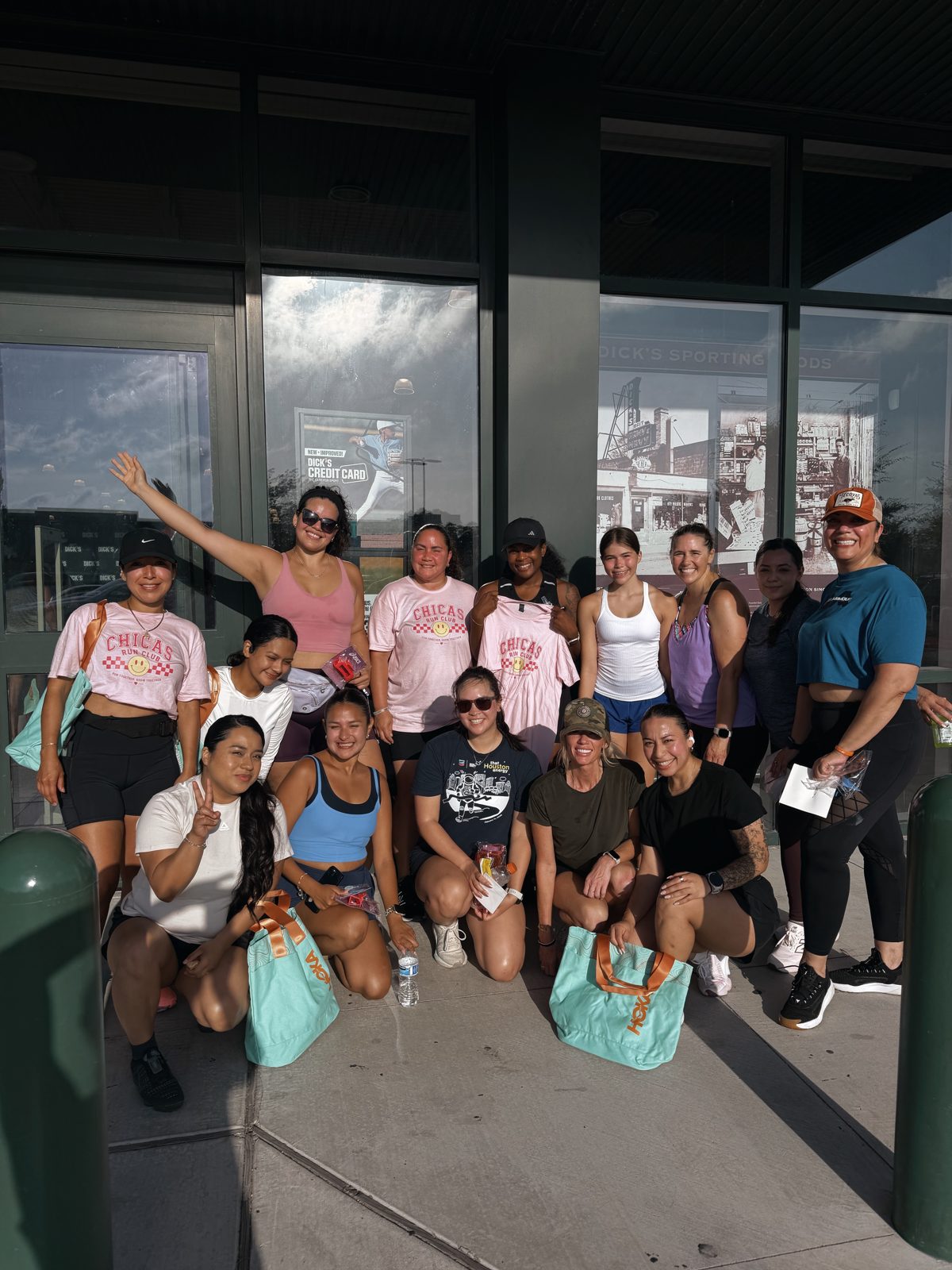 Chicas Run Club members together after a group run